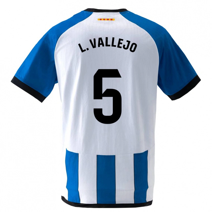 Danxen Enfant Maillot Lucía Vallejo Blázquez #5 Bleu Royal Blanc Tenues Domicile 2026/27 T-Shirt