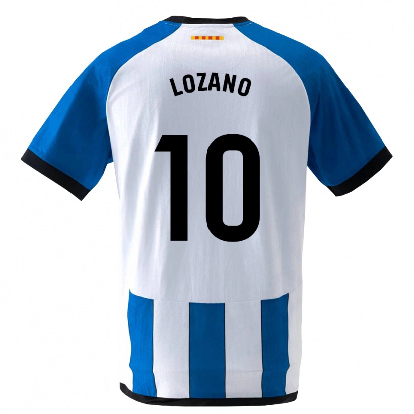 Danxen Enfant Maillot Pol Lozano #10 Bleu Royal Blanc Tenues Domicile 2026/27 T-Shirt