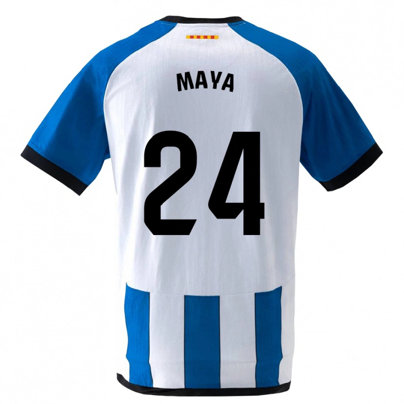 Danxen Enfant Maillot Rubén Maya #24 Bleu Royal Blanc Tenues Domicile 2026/27 T-Shirt