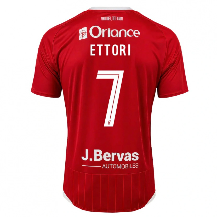 Danxen Enfant Maillot Yanis Ettori #7 Blanc Rouge Tenues Domicile 2026/27 T-Shirt