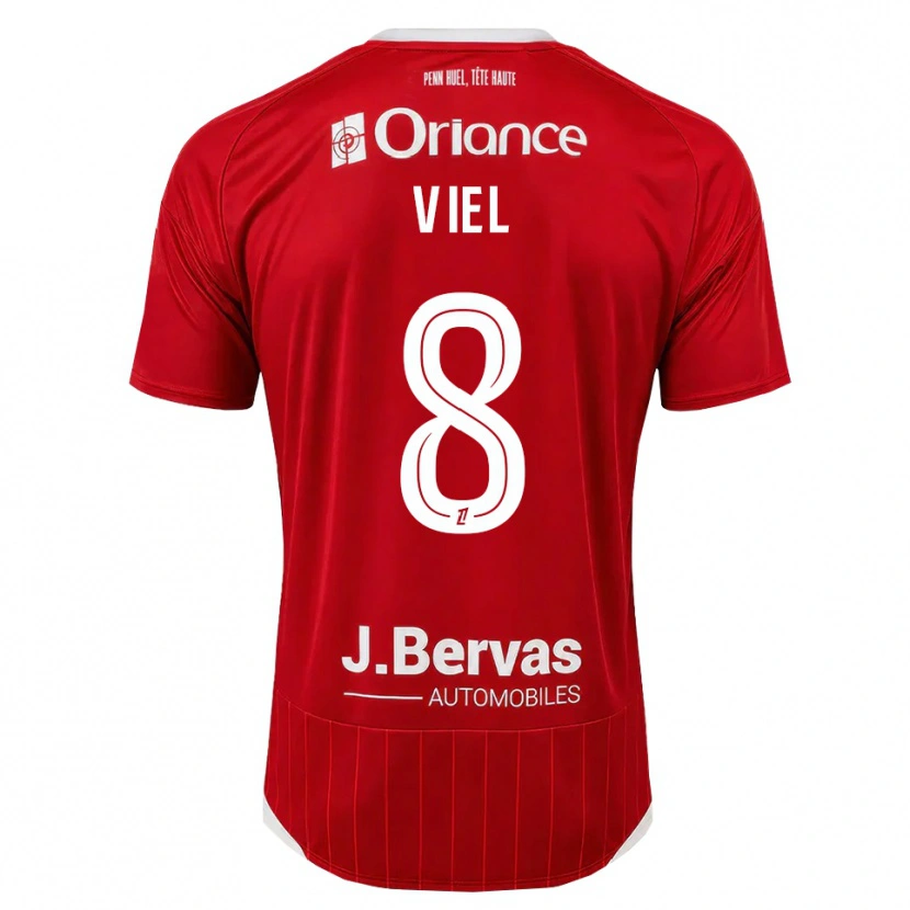 Danxen Enfant Maillot Sacha Viel #8 Blanc Rouge Tenues Domicile 2026/27 T-Shirt