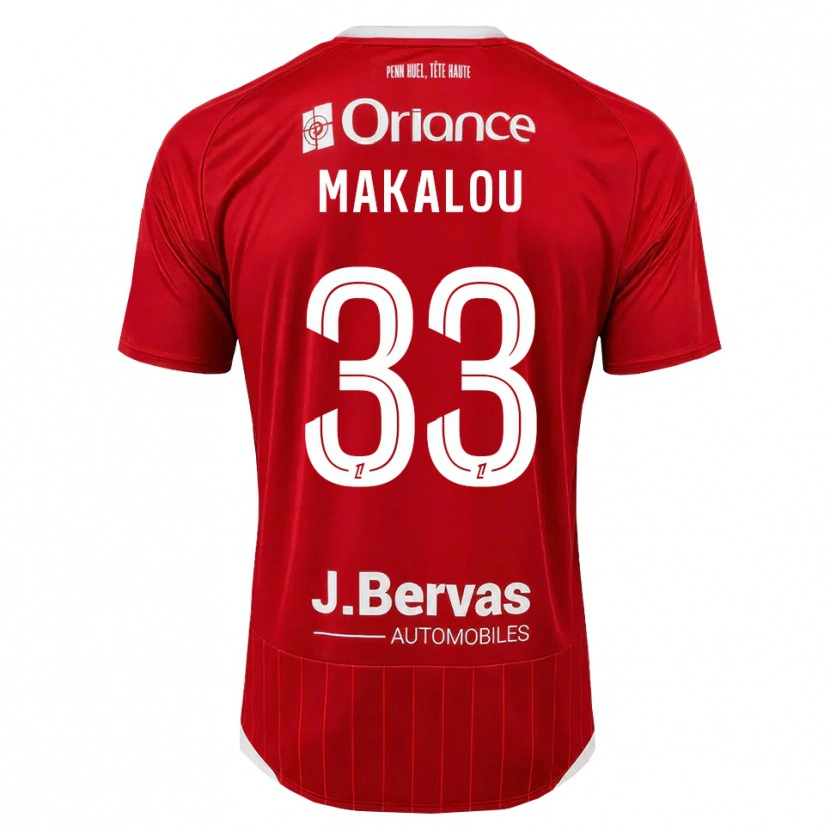 Danxen Enfant Maillot Hamidou Makalou #33 Blanc Rouge Tenues Domicile 2026/27 T-Shirt