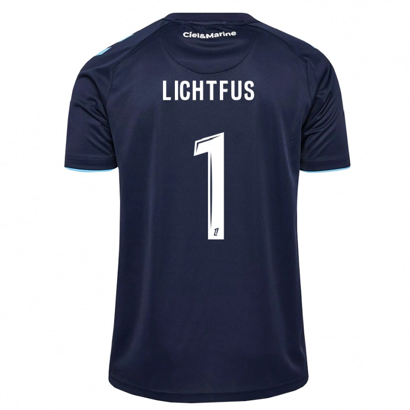 Danxen Enfant Maillot Lisa Lichtfus #1 Bleu Barbeau Bleu Nuit Tenues Domicile 2026/27 T-Shirt