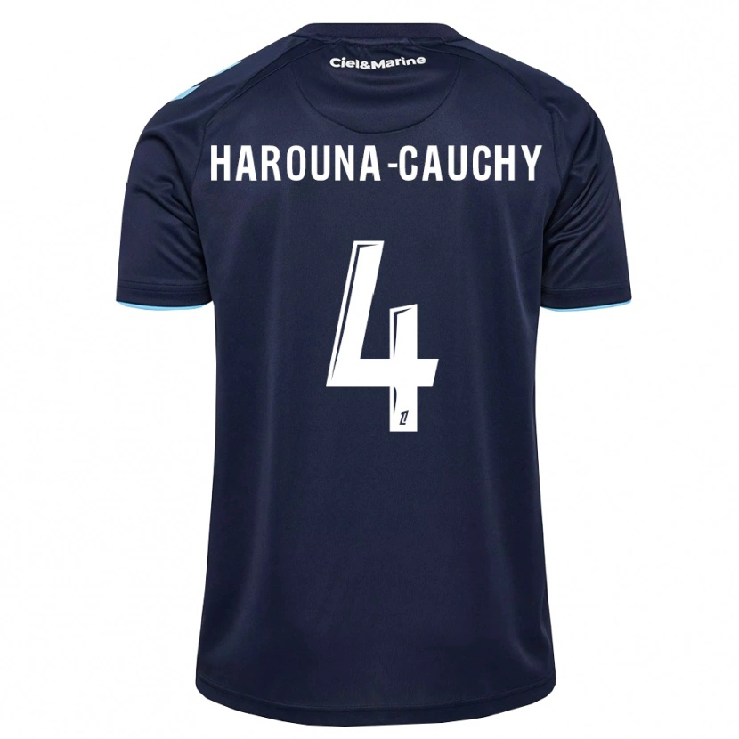 Danxen Enfant Maillot Yllian Harouna-Cauchy #4 Bleu Barbeau Bleu Nuit Tenues Domicile 2026/27 T-Shirt