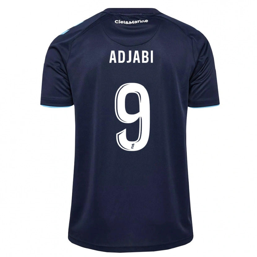 Danxen Enfant Maillot Ikram Adjabi #9 Bleu Barbeau Bleu Nuit Tenues Domicile 2026/27 T-Shirt