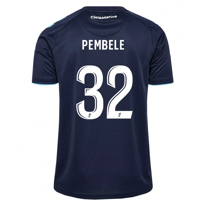 Danxen Enfant Maillot Timothée Pembélé #32 Bleu Barbeau Bleu Nuit Tenues Domicile 2026/27 T-Shirt