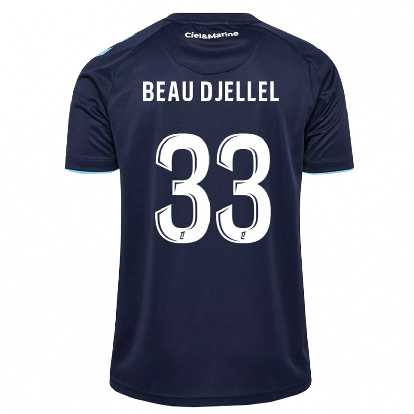 Danxen Enfant Maillot Yanis Beau Djellel #33 Bleu Barbeau Bleu Nuit Tenues Domicile 2026/27 T-Shirt