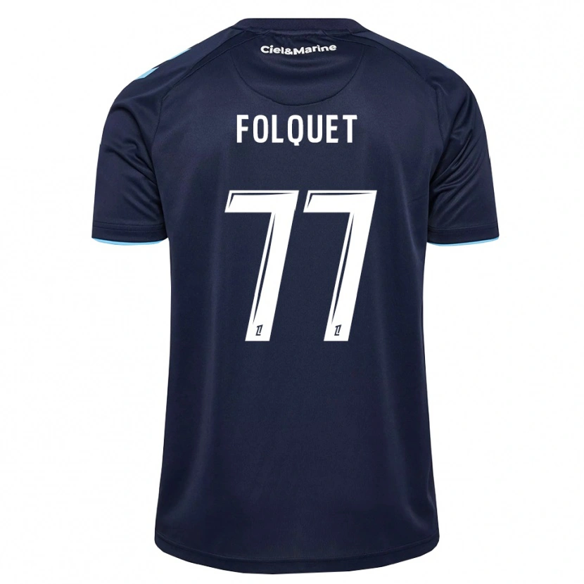 Danxen Enfant Maillot Magnaba Folquet #77 Bleu Barbeau Bleu Nuit Tenues Domicile 2026/27 T-Shirt