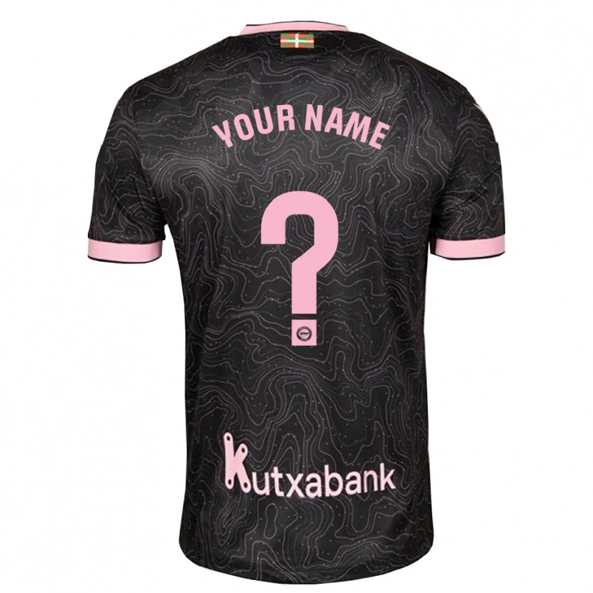 Danxen Enfant Maillot Votre Nom #0 Noir Rose Tenues Extérieur 2026/27 T-Shirt