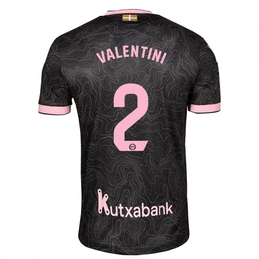 Danxen Enfant Maillot Nicolás Valentini #2 Noir Rose Tenues Extérieur 2026/27 T-Shirt