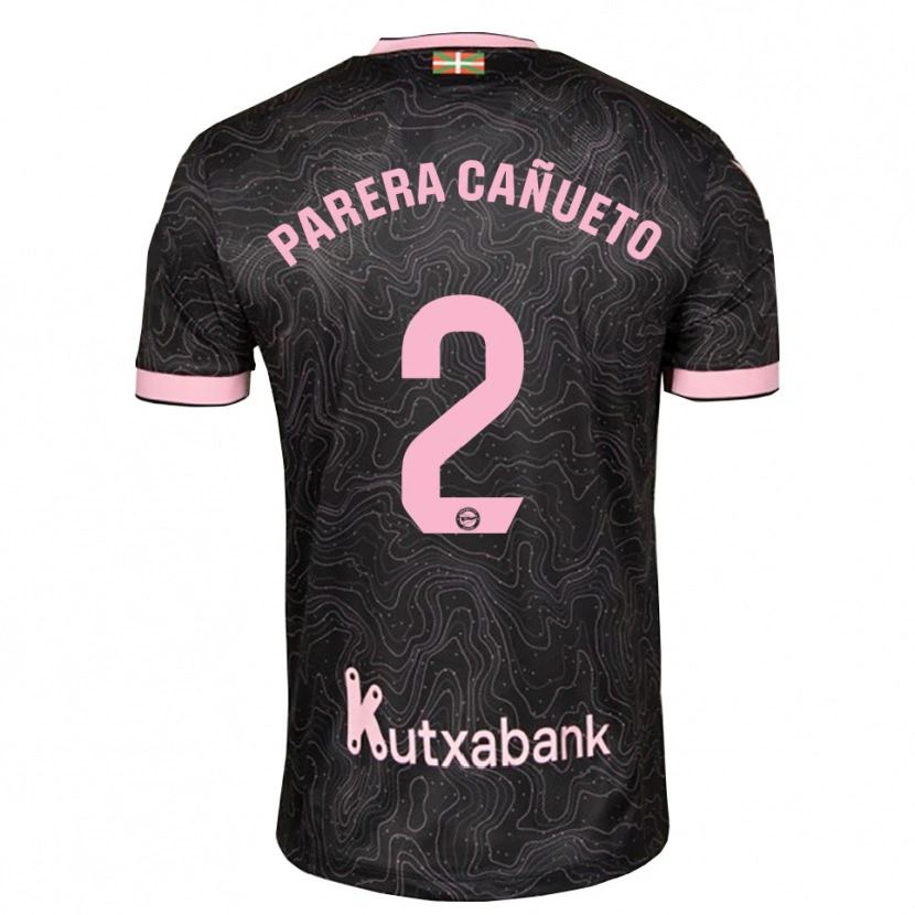 Danxen Enfant Maillot Laia Parera Cañueto #2 Noir Rose Tenues Extérieur 2026/27 T-Shirt