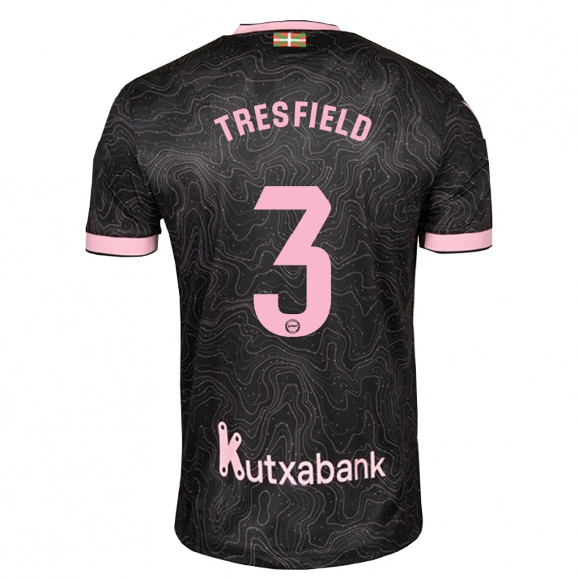 Danxen Enfant Maillot Laurène Tresfield #3 Noir Rose Tenues Extérieur 2026/27 T-Shirt