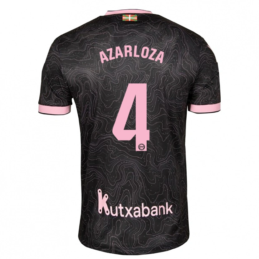 Danxen Enfant Maillot Eneko Azarloza #4 Noir Rose Tenues Extérieur 2026/27 T-Shirt