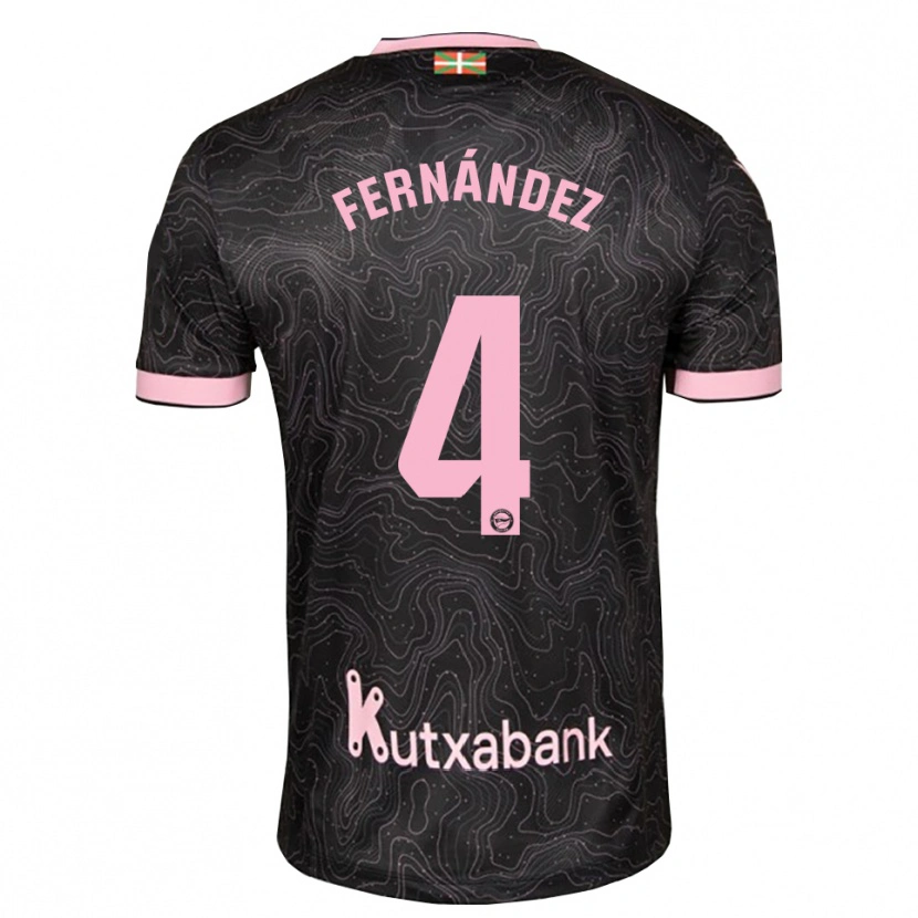 Danxen Enfant Maillot Aritz Fernández #4 Noir Rose Tenues Extérieur 2026/27 T-Shirt