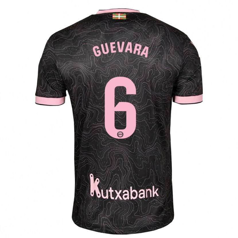 Danxen Enfant Maillot Ander Guevara #6 Noir Rose Tenues Extérieur 2026/27 T-Shirt