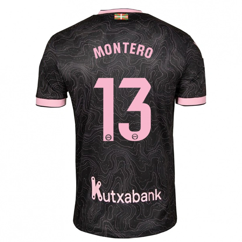 Danxen Enfant Maillot Rubén Montero #13 Noir Rose Tenues Extérieur 2026/27 T-Shirt