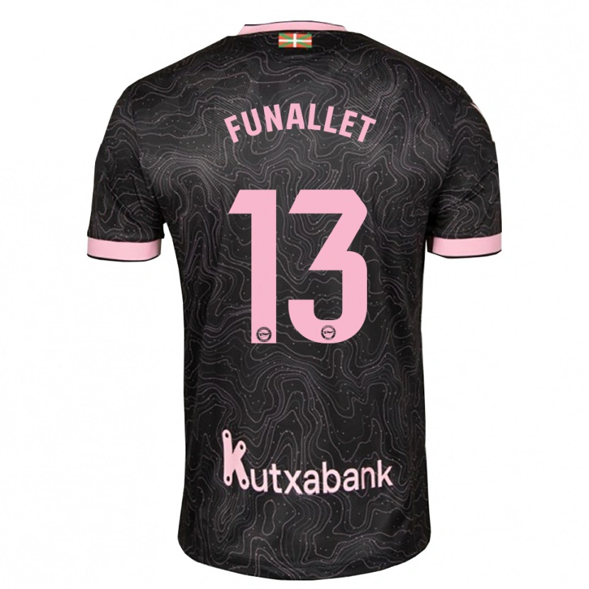 Danxen Enfant Maillot Pau Funallet #13 Noir Rose Tenues Extérieur 2026/27 T-Shirt