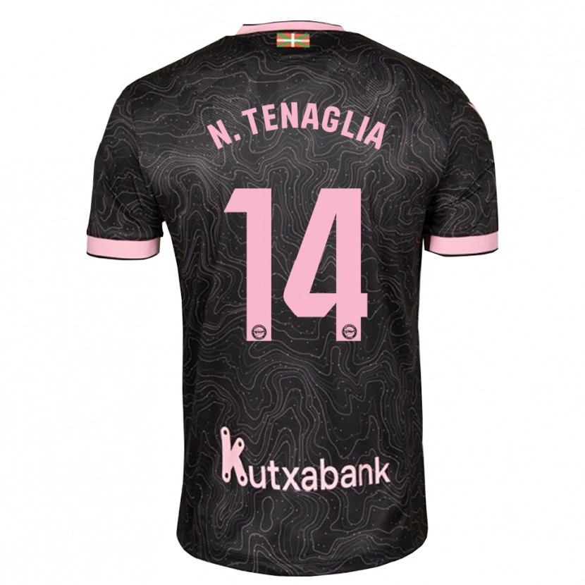 Danxen Enfant Maillot Nahuel Tenaglia #14 Noir Rose Tenues Extérieur 2026/27 T-Shirt