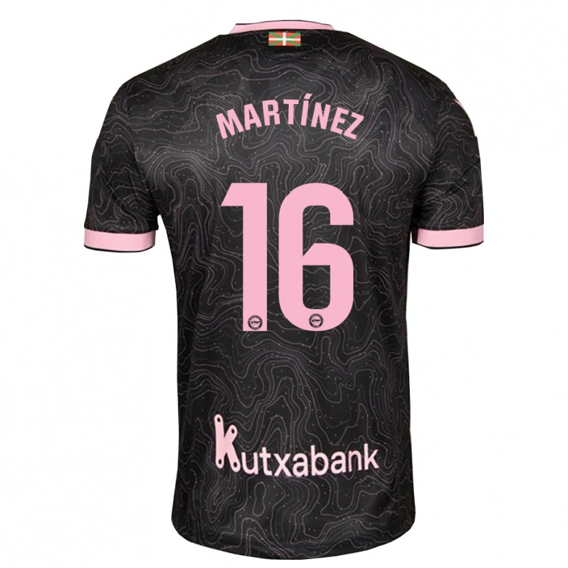 Danxen Enfant Maillot Hugo Martínez #16 Noir Rose Tenues Extérieur 2026/27 T-Shirt