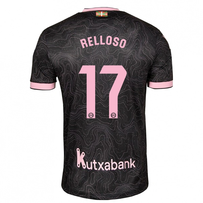 Danxen Enfant Maillot Mikel Relloso #17 Noir Rose Tenues Extérieur 2026/27 T-Shirt