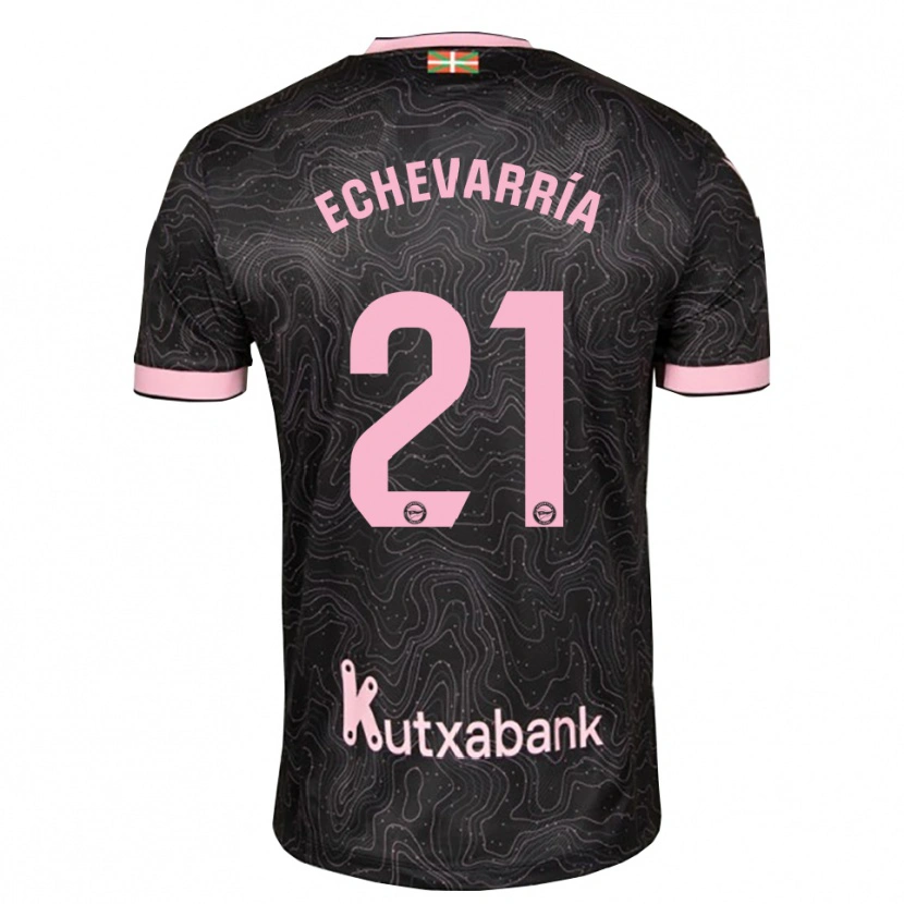 Danxen Enfant Maillot Martin Echevarría #21 Noir Rose Tenues Extérieur 2026/27 T-Shirt