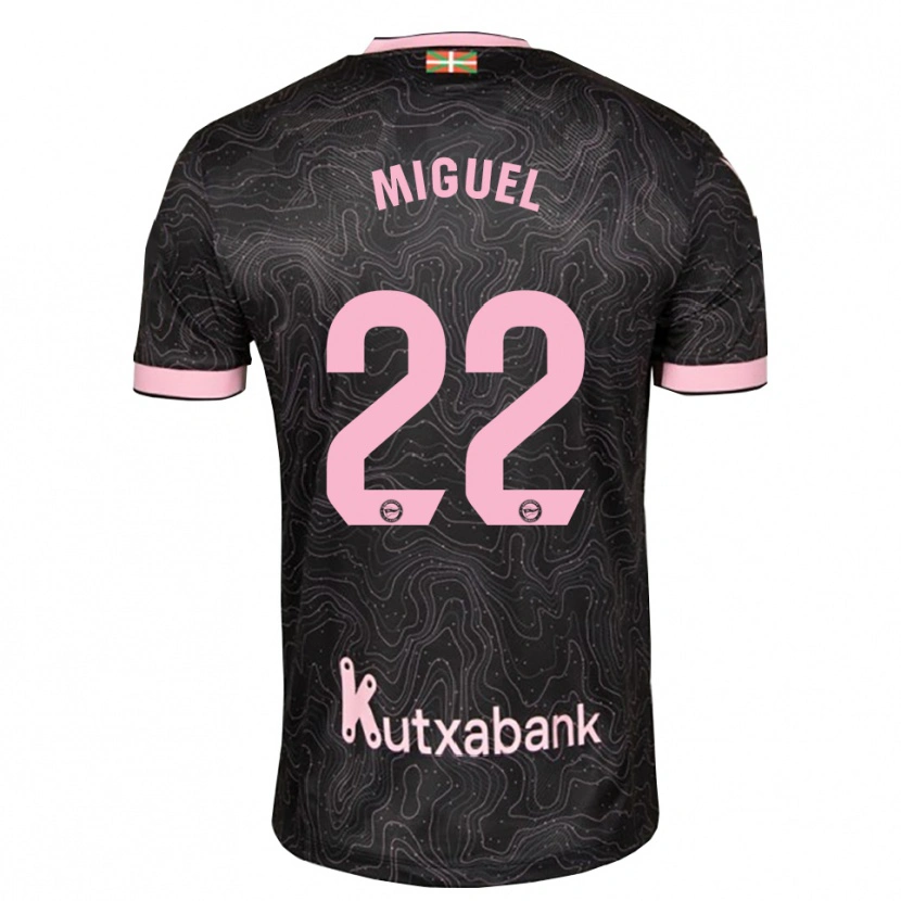 Danxen Enfant Maillot Miguel Rodríguez #22 Noir Rose Tenues Extérieur 2026/27 T-Shirt