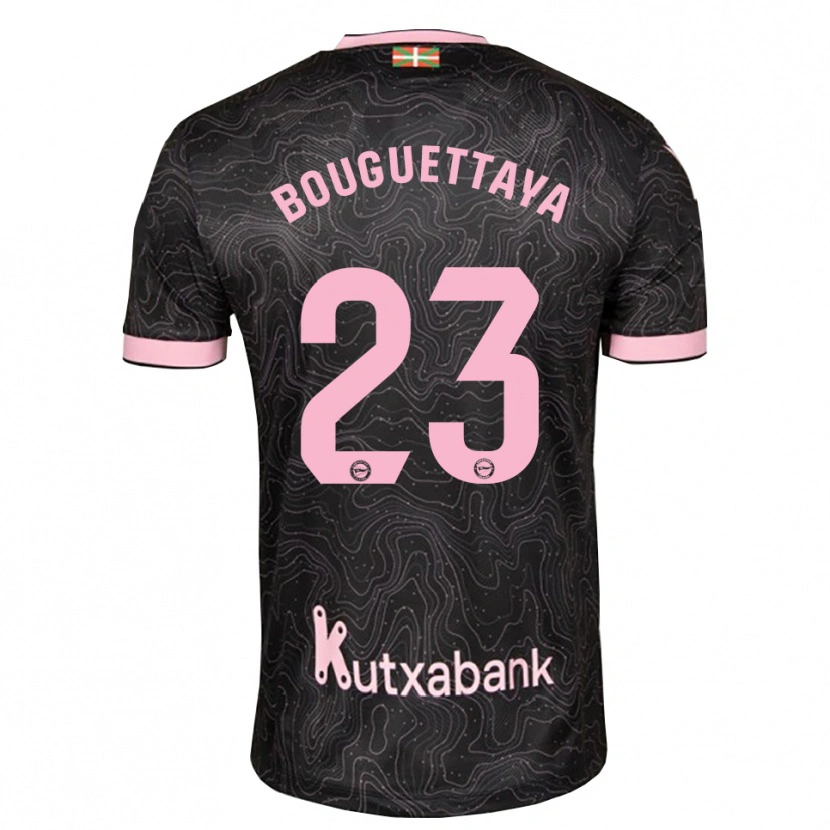 Danxen Enfant Maillot Tazghat Bouguettaya #23 Noir Rose Tenues Extérieur 2026/27 T-Shirt