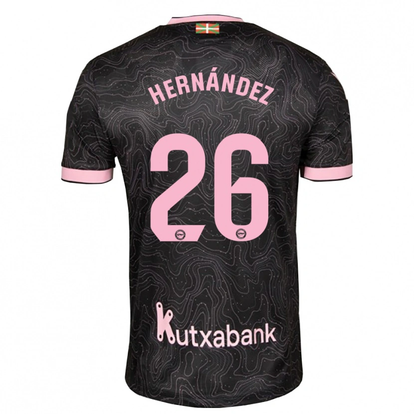 Danxen Enfant Maillot Izei Hernández #26 Noir Rose Tenues Extérieur 2026/27 T-Shirt