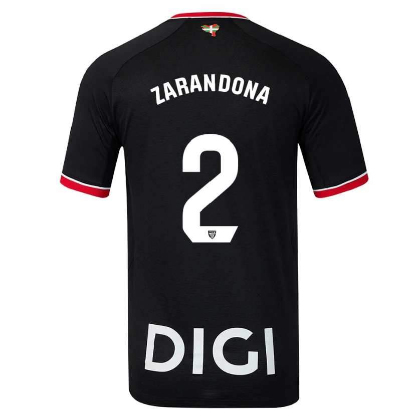 Danxen Enfant Maillot Telmo Zarandona #2 Noir Blanc Rouge Tenues Extérieur 2026/27 T-Shirt