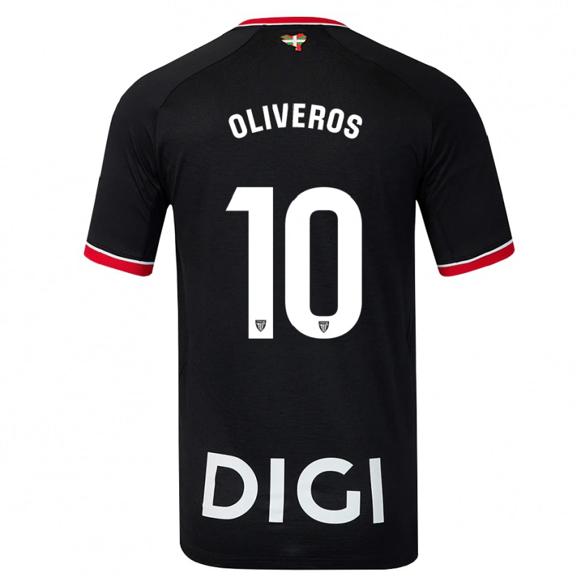 Danxen Enfant Maillot Aimar Oliveros #10 Noir Blanc Rouge Tenues Extérieur 2026/27 T-Shirt