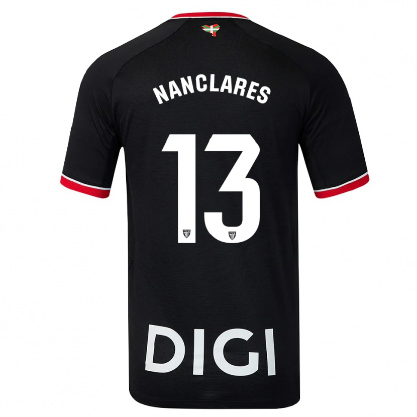 Danxen Enfant Maillot Adriana Nanclares Romero #13 Noir Blanc Rouge Tenues Extérieur 2026/27 T-Shirt
