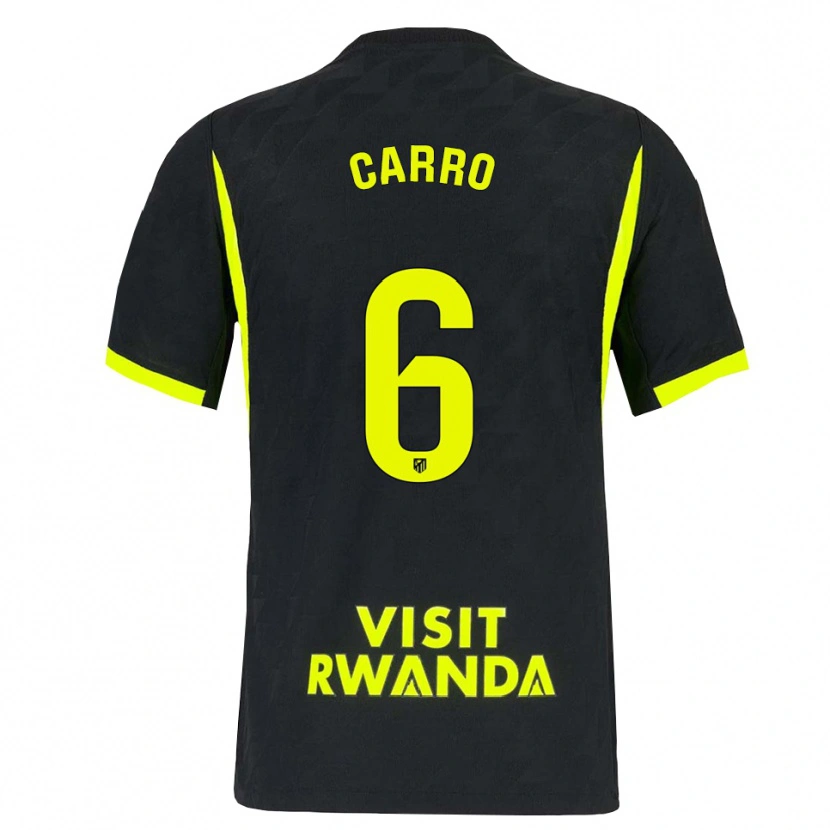 Danxen Enfant Maillot Mikel Carro #6 Vert Vif Noir Tenues Extérieur 2026/27 T-Shirt