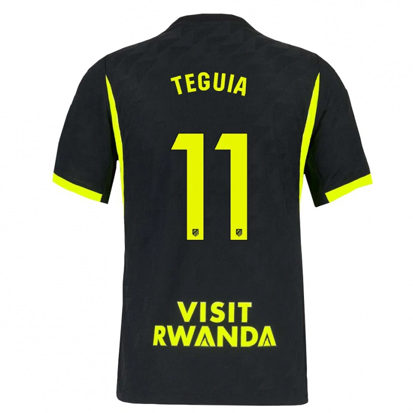 Danxen Enfant Maillot Cedric Teguia #11 Vert Vif Noir Tenues Extérieur 2026/27 T-Shirt