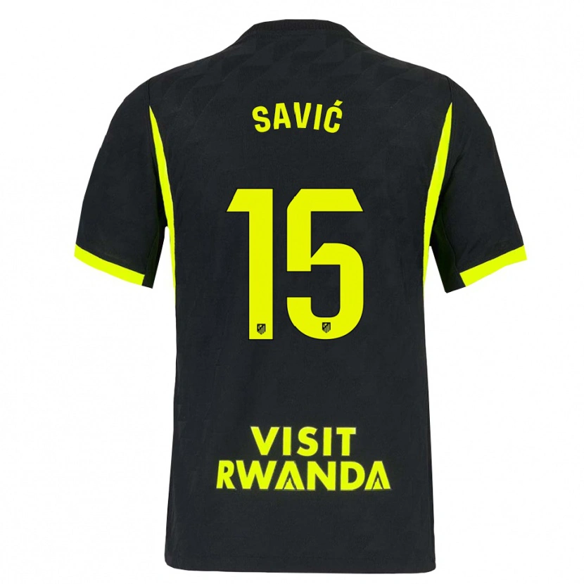 Danxen Enfant Maillot Stefan Savic #15 Vert Vif Noir Tenues Extérieur 2026/27 T-Shirt
