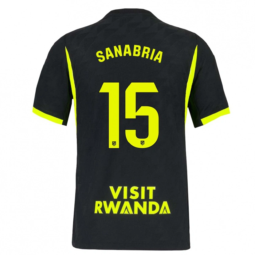 Danxen Enfant Maillot Juan Sanabria #15 Vert Vif Noir Tenues Extérieur 2026/27 T-Shirt