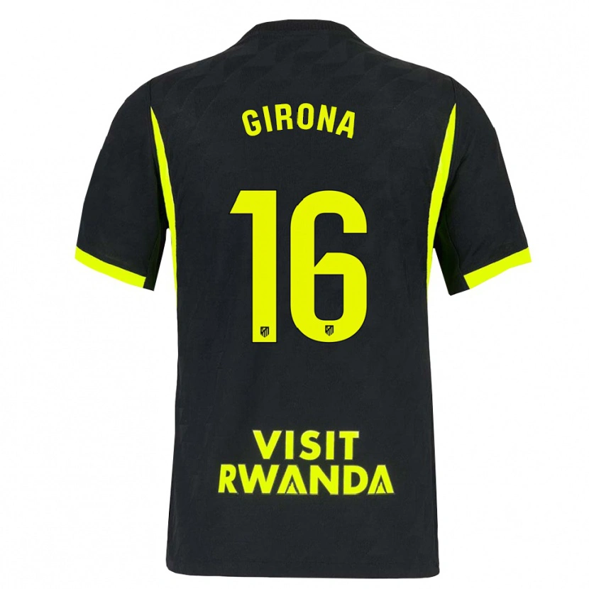 Danxen Enfant Maillot Raúl Girona #16 Vert Vif Noir Tenues Extérieur 2026/27 T-Shirt
