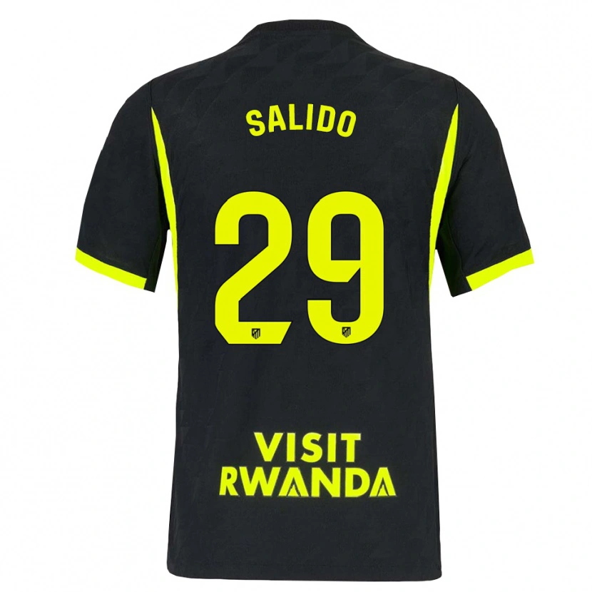 Danxen Enfant Maillot Alberto Salido #29 Vert Vif Noir Tenues Extérieur 2026/27 T-Shirt