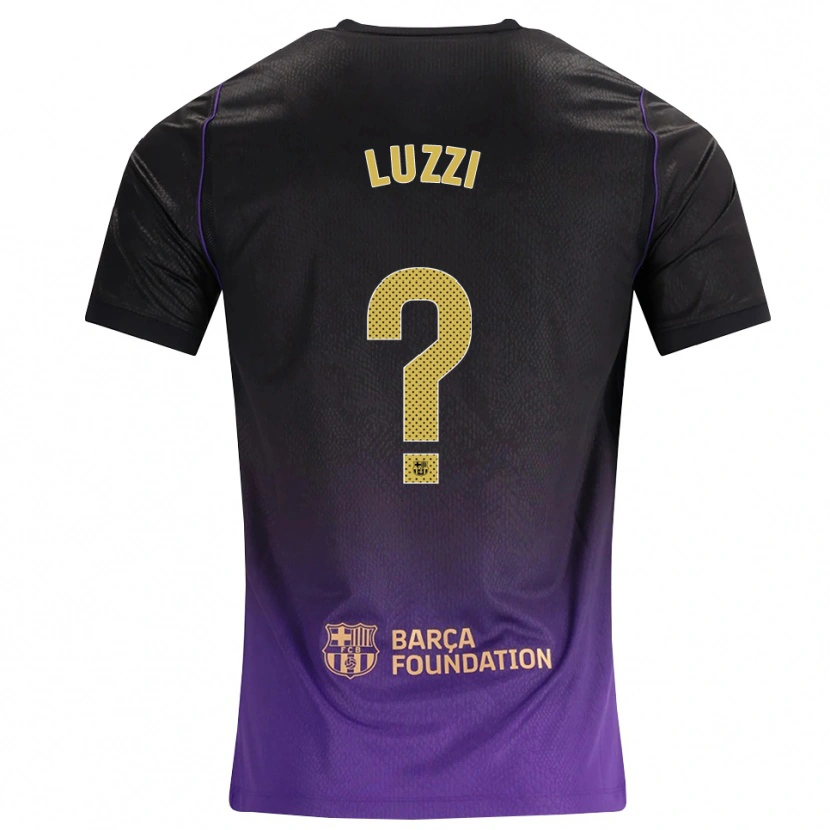 Danxen Enfant Maillot Fabian Luzzi #0 Violet Jaune Noir Tenues Extérieur 2026/27 T-Shirt