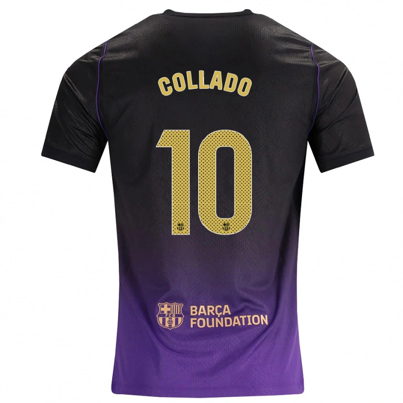 Danxen Enfant Maillot Alex Collado #10 Violet Jaune Noir Tenues Extérieur 2026/27 T-Shirt