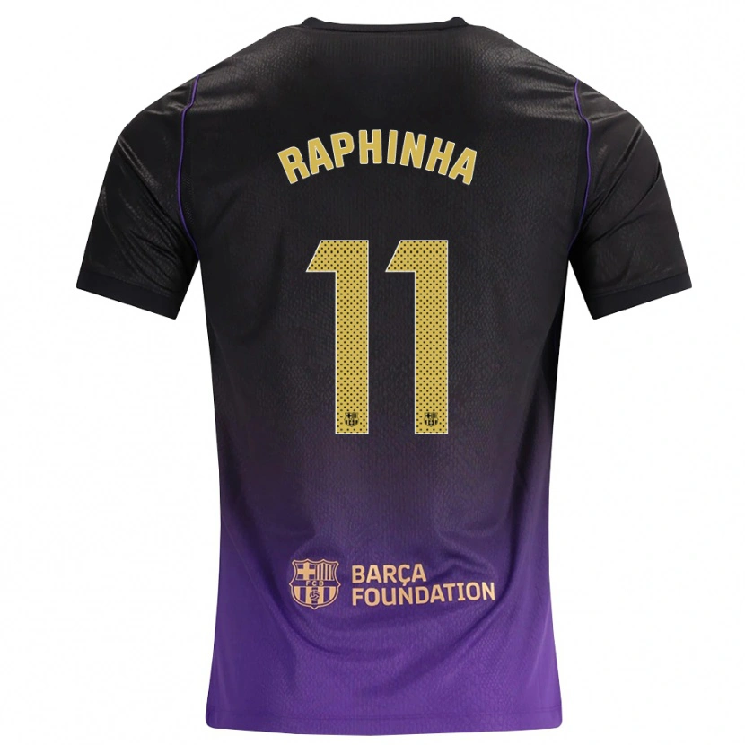 Danxen Enfant Maillot Raphael Dias Belloli #11 Violet Jaune Noir Tenues Extérieur 2026/27 T-Shirt