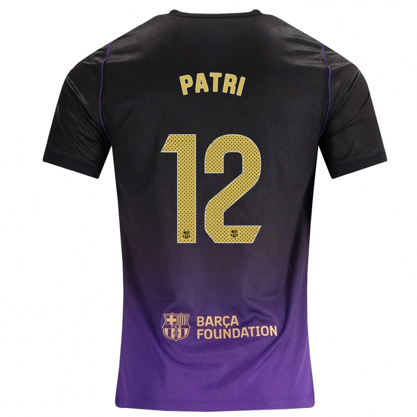 Danxen Enfant Maillot Patricia Guijarro #12 Violet Jaune Noir Tenues Extérieur 2026/27 T-Shirt