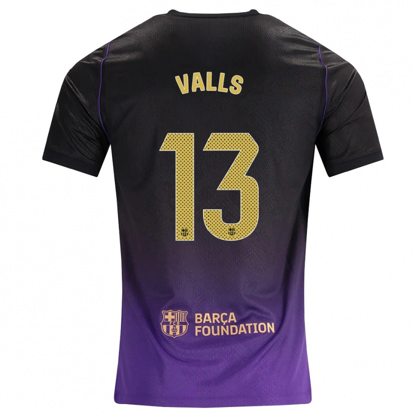 Danxen Enfant Maillot Gerard Valls #13 Violet Jaune Noir Tenues Extérieur 2026/27 T-Shirt