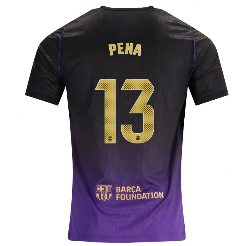 Danxen Enfant Maillot Inaki Pena #13 Violet Jaune Noir Tenues Extérieur 2026/27 T-Shirt