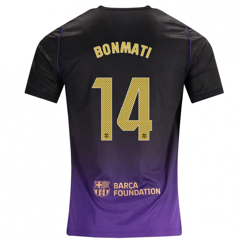 Danxen Enfant Maillot Aitana Bonmati #14 Violet Jaune Noir Tenues Extérieur 2026/27 T-Shirt