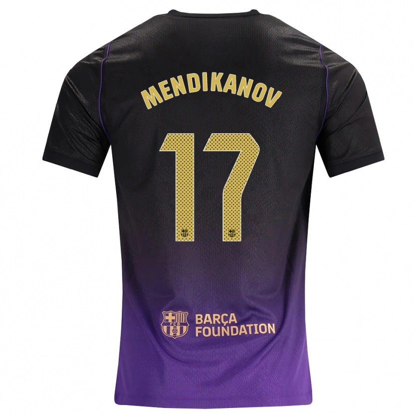 Danxen Enfant Maillot Karim Mendikanov #17 Violet Jaune Noir Tenues Extérieur 2026/27 T-Shirt