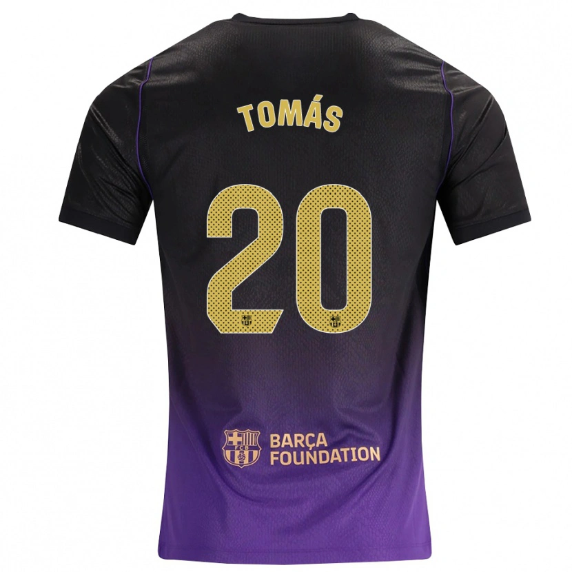 Danxen Enfant Maillot Roberto Tomás #20 Violet Jaune Noir Tenues Extérieur 2026/27 T-Shirt