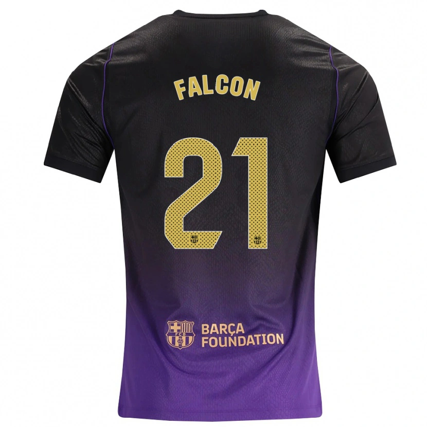 Danxen Enfant Maillot Andrea Falcon #21 Violet Jaune Noir Tenues Extérieur 2026/27 T-Shirt