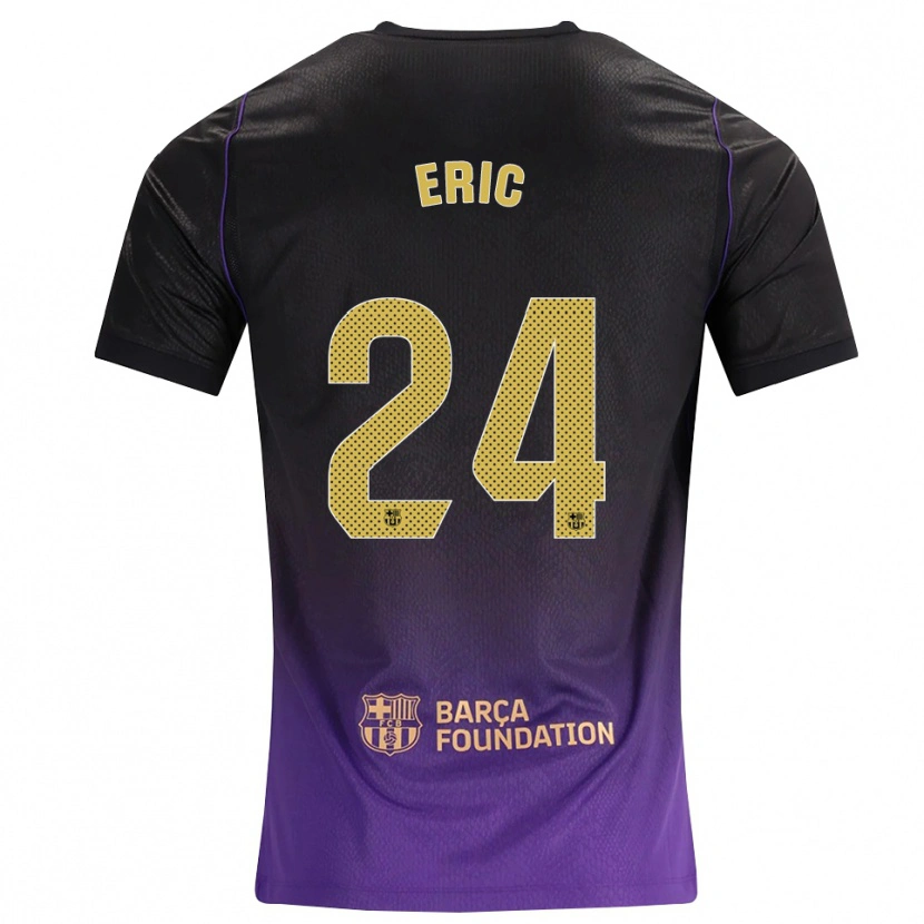 Danxen Enfant Maillot Eric García #24 Violet Jaune Noir Tenues Extérieur 2026/27 T-Shirt