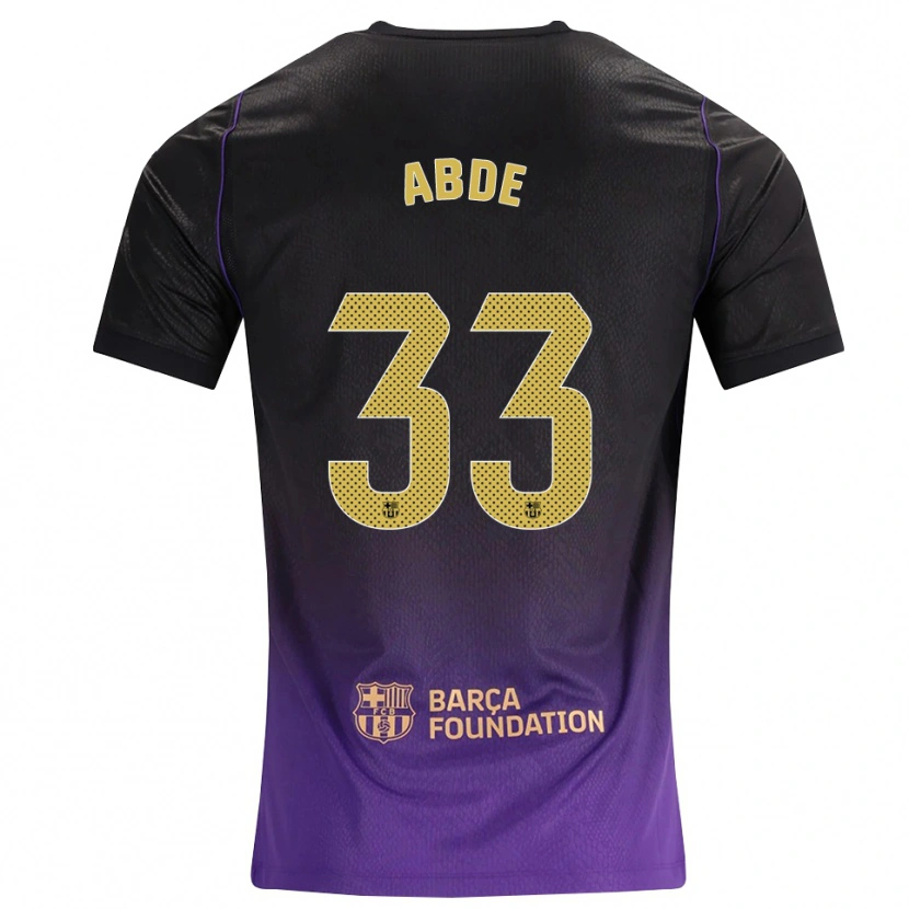 Danxen Enfant Maillot Ez Abde #33 Violet Jaune Noir Tenues Extérieur 2026/27 T-Shirt