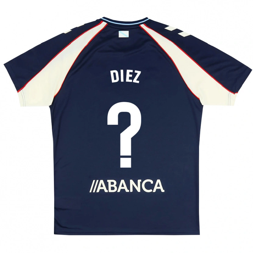 Danxen Enfant Maillot Sergio Diez #0 Bleu Royal Rouge Blanc Tenues Extérieur 2026/27 T-Shirt